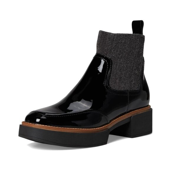 NWB $160 DOLCE VITA Patent Leather Saline H2O Waterproof Rain Boots Black 8 WIDE - Picture 5 of 11